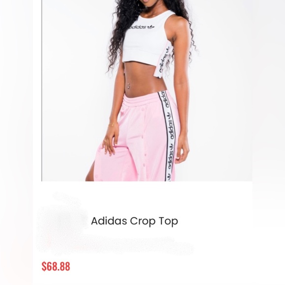 Adidas sports bra white and pink top - Picture 5 of 5